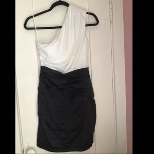 Express One Shoulder ruched dress